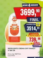Off - REPELENTE CREMA FAMILY
