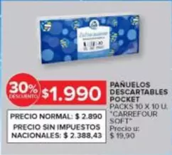 Carrefour - PAÑUELOS DESCARTABLES POCKET