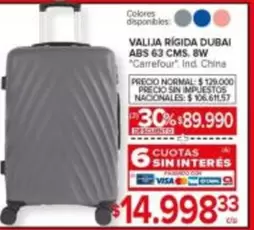 Carrefour - VALLJA RÍGIDA DUBAI ABS 63 CMS. 8W
