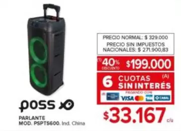 Poss - PARLANTE PSPT5600