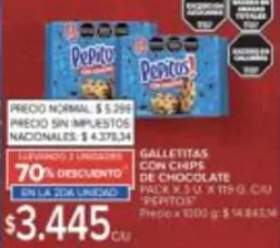 Pepitos - GALLETITAS CON CHIPS DE CHOCOLATE