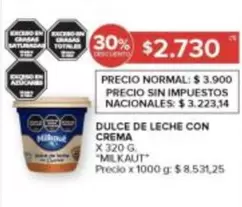 Milkaut - DULCE DE LECHE CON CREMA