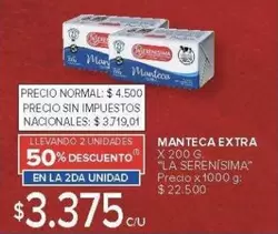 La Serenísima - MANTECA EXTRA