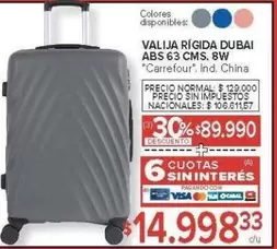 Carrefour - VALIJA RÍGIDA DUBAI ABS 63 CMS. 8W