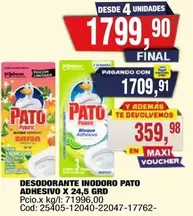 X$ - DESODORANTE INODORO ADHESIVO