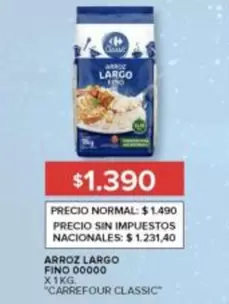 Carrefour - ARROZ LARGO FINO 00000