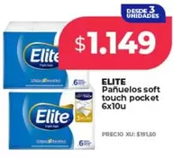 Elite - Pañuelos soft touch pocket