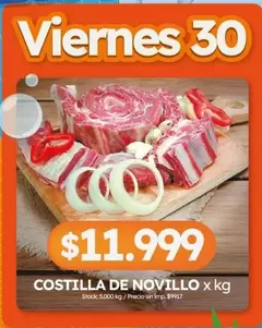 X$ - COSTILLA DE NOVILLO