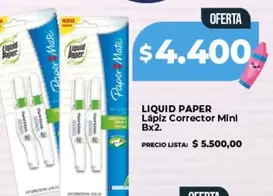 Paper Mate - Lápiz Corrector Mini Bx2