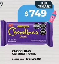 chocolinas - Galletitas x100gr.