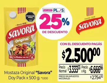 Savora - Mostaza Original