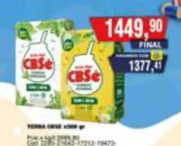 CBSE - YERBA  x500 gr