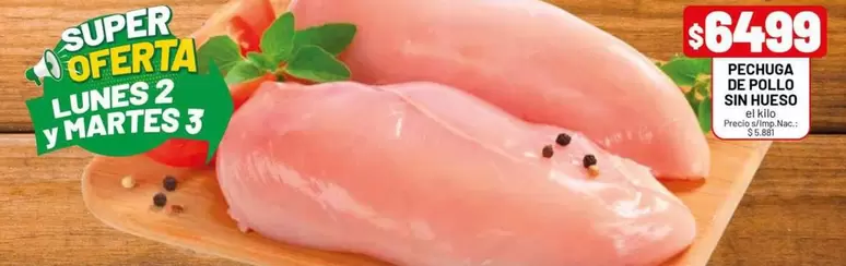 PECHUGA DE POLLO SIN HUESO