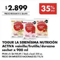 La Serenísima - NUTRICIÓN ACTIVA vainilla/frutilla/durazno