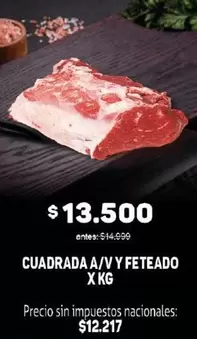 CUADRADA A/V Y FETEADO X KG