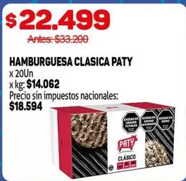 Paty - HAMBURGUESA CLASICA PATY