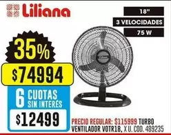 Liliana - TURBO VENTILADOR VOTR18