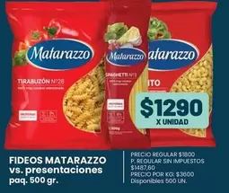 Matarazzo - FIDEOS MATARAZZO