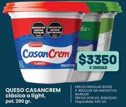 X$ - CASANCREM clásico o light