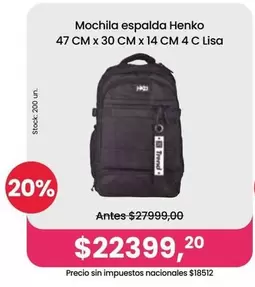 X$ - Mochila espalda