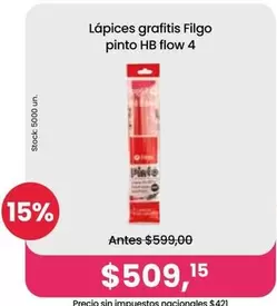 Flow - Lápices grafitis pinto HB flow 4