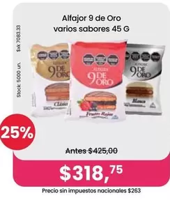 9 de oro - Alfajor