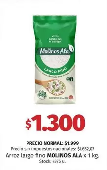 Molinos Ala - Arroz largo fino MOLINOS ALA x 1 kg