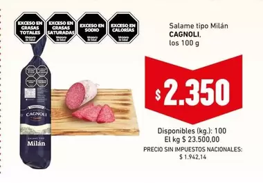 Cagnoli - Salame tipo Milán