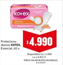 Kotex - Protectores diarios