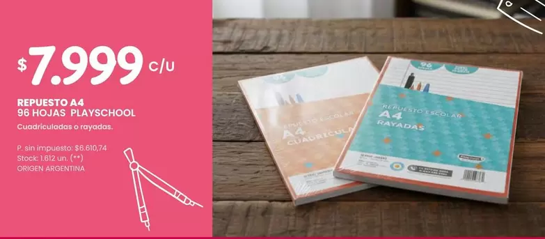 Origen - REPUESTO A4 96 HOJAS