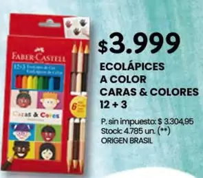 Faber Castell - ECOLÁPICES A COLOR CARAS & COLORES