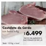 X$ - Costeleta de Cerdo