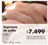 X$ - Suprema de pollo