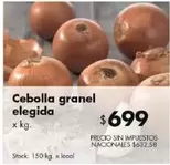 X$ - Cebolla granel elegida