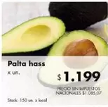 X$ - Palta hass