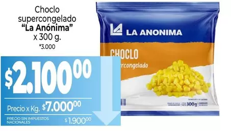 La Anónima - Choclo supercongelado