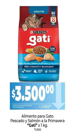 Gati - Alimento para Gato Pescado y Salmón a la Primavera
