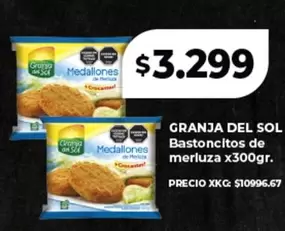 Granja del Sol - Bastoncitos de merluza x300gr