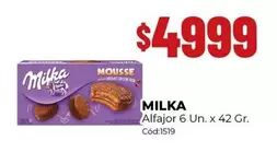 Milka - Alfajor 6 Un. x 42 Gr.