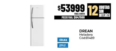 Drean - Heladera Cód:81489