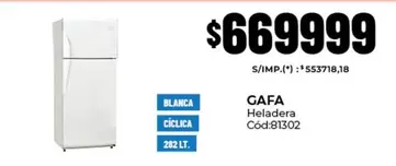 Gafa - Heladera Cód:81302