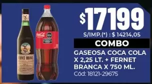 Coca cola - GASEOSA COCA COLA + FERNET BRANCA