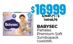 Babysec - Pañales Premium Soft Jumbopack 50591