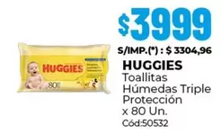 Huggies - Toallitas Húmedas Triple Protección