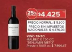 Malbec - VINO TINTO MALBEC X 750 CC