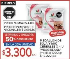 X$ - MEDALLON DE SOJA Y MIX CEREALES