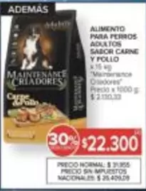 Criadores - ALIMENTO PARA PERROS ADULTOS SABOR CARNE Y POLLO