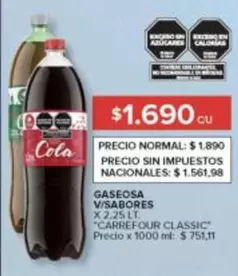 Carrefour - GASEOSA V/SABORES