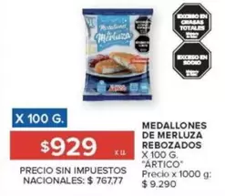 X$ - MEDALLONES DE MERLUZA REBOZADOS