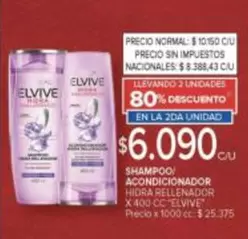 Elvive - SHAMPOO/ACONDICIONADOR HIDRA RELLENADOR